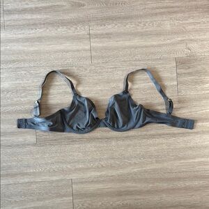 NWOT CUUP dove grey mesh plunge bra 34D